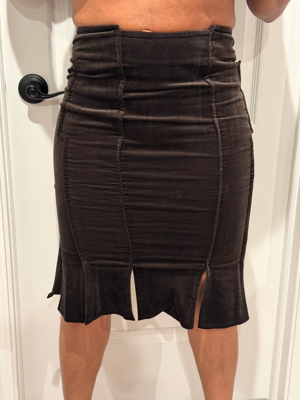 GUCCI Brown Suede Skirt Sz 40